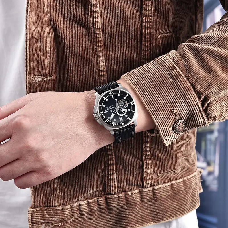 Pagani Design PD-1736 Open Heart Automatic Black Men's Watch